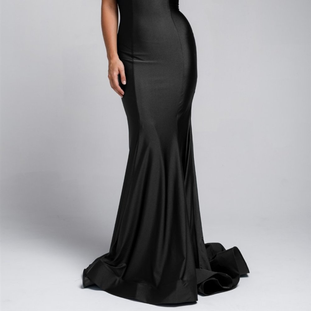 NEW Black Prom Party Evening Off Shoulder Evening Party Wedding Dress GOWN AC373_2
